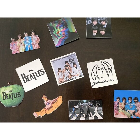 The Beatles Vinyl Sticker Lot (10 Stickers) psychedelic classic rock - Picture 2 of 2